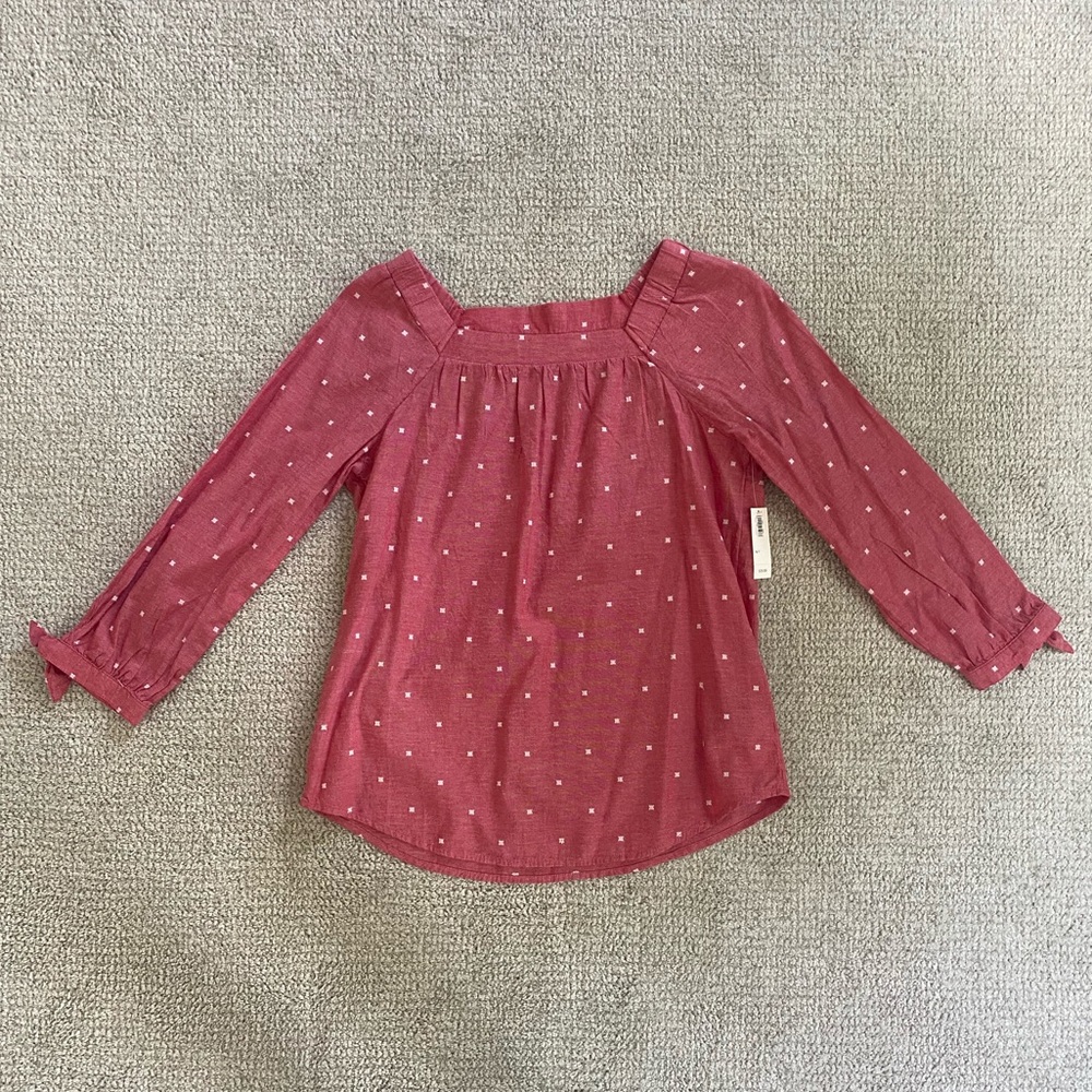 NWT Old Navy Square Neck Linen Top